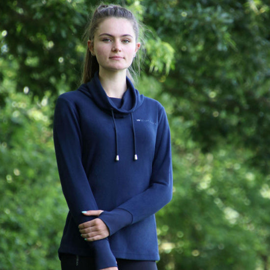 Womens Synergy Cowl Neck Top Navy