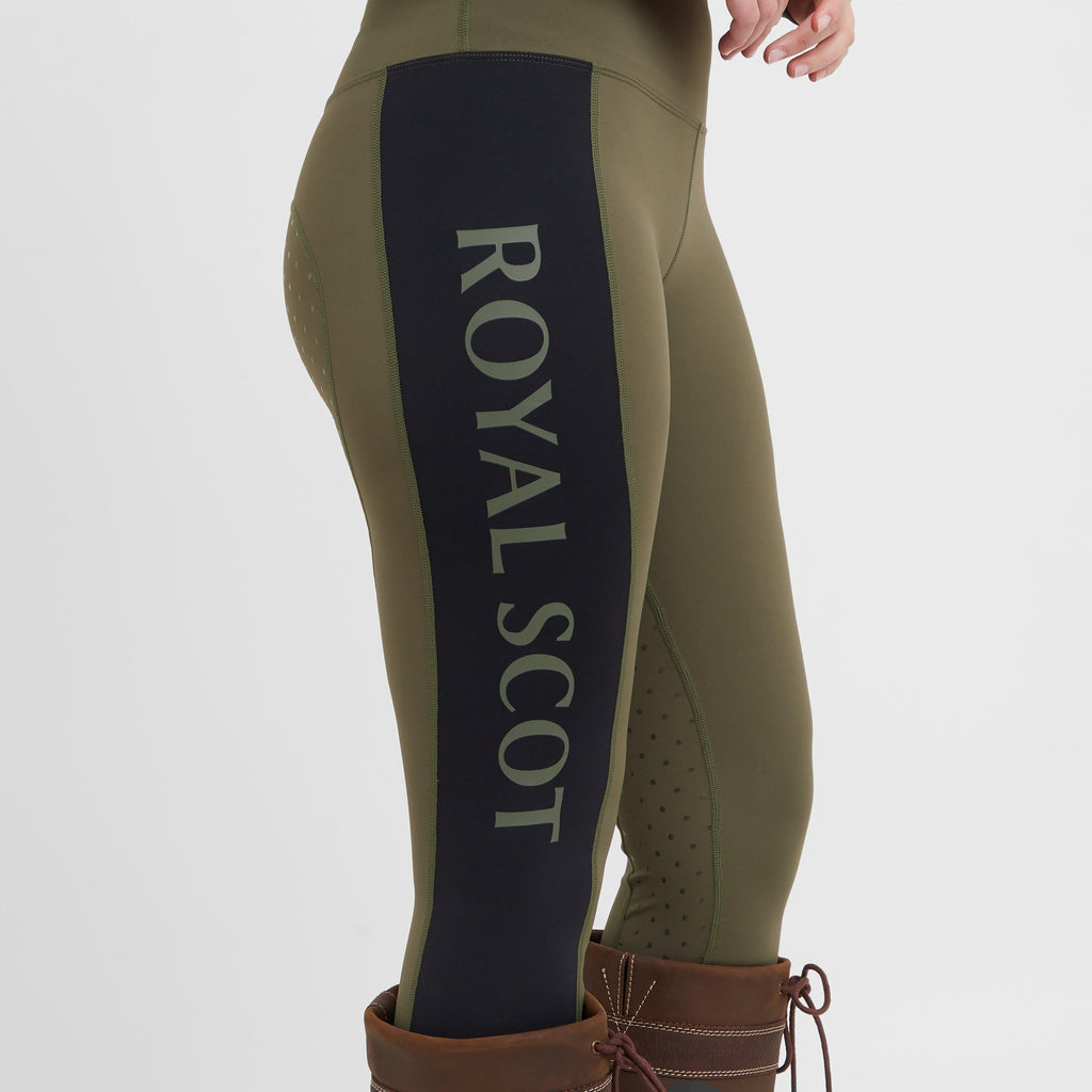 Womens Amelia Full Seat Riding Tights Khaki