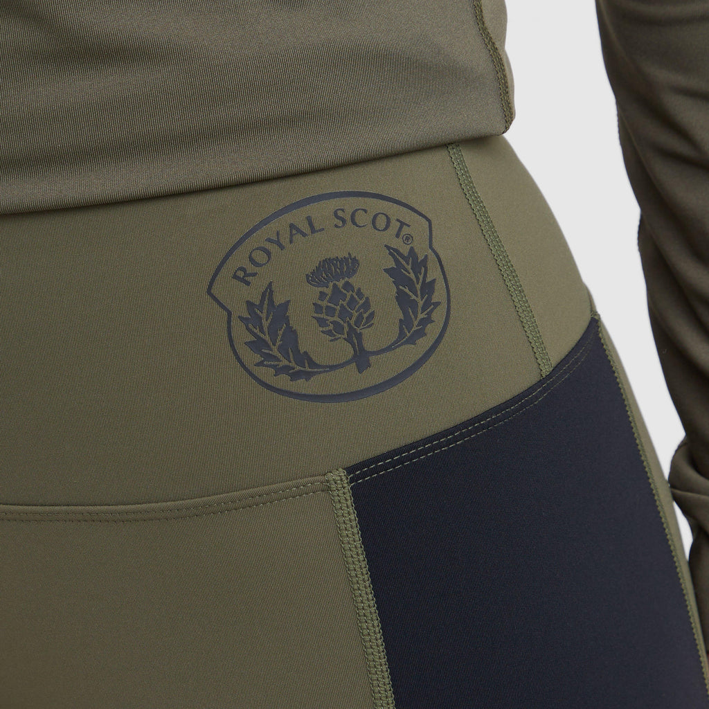 Womens Amelia Full Seat Riding Tights Khaki