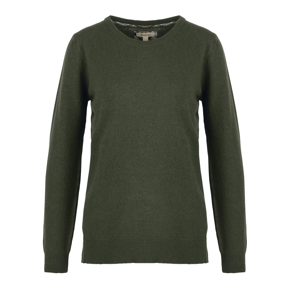 Womens Pendle Knitted Jumper Warm Olive/Fawn