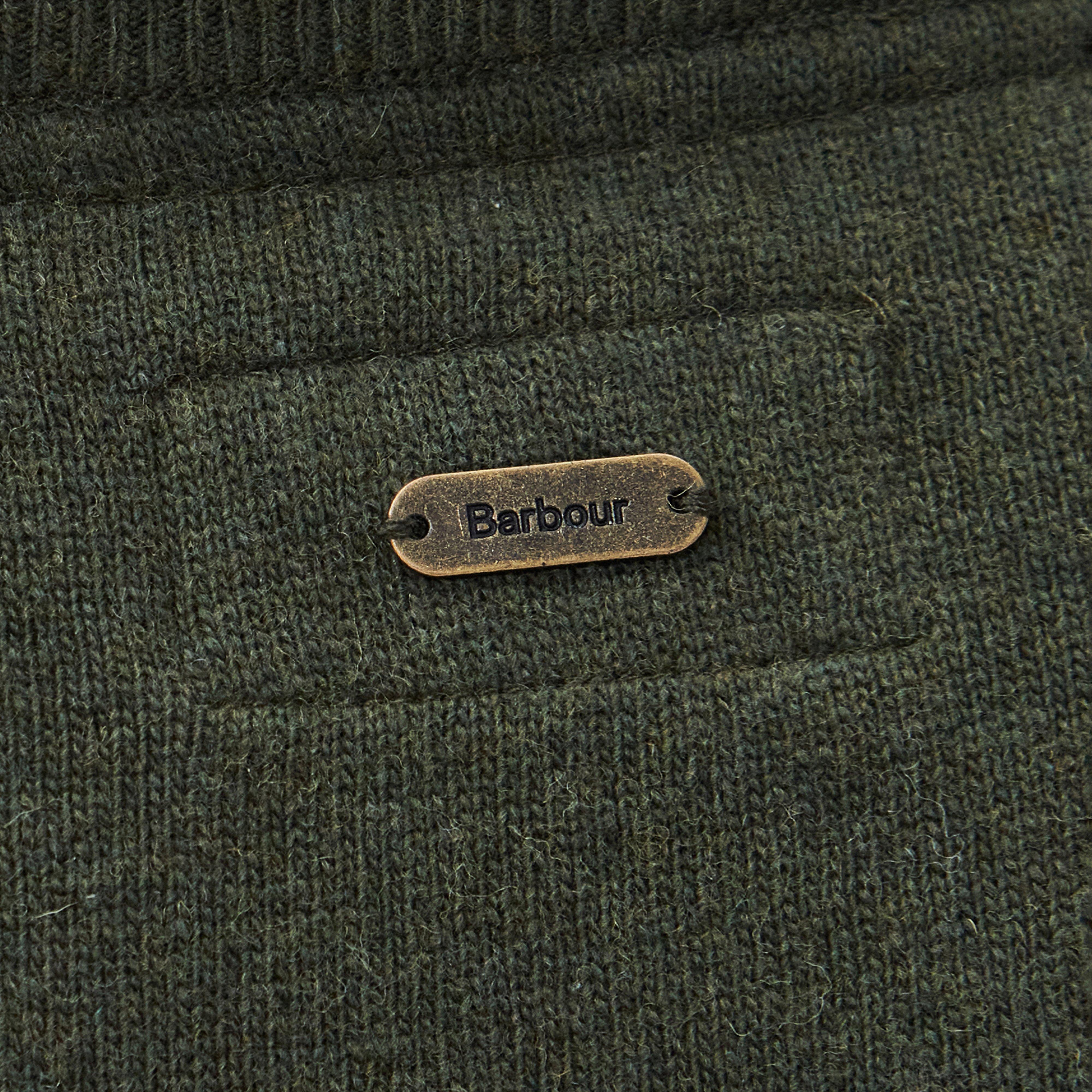 Womens Pendle Knitted Jumper Warm Olive/Fawn