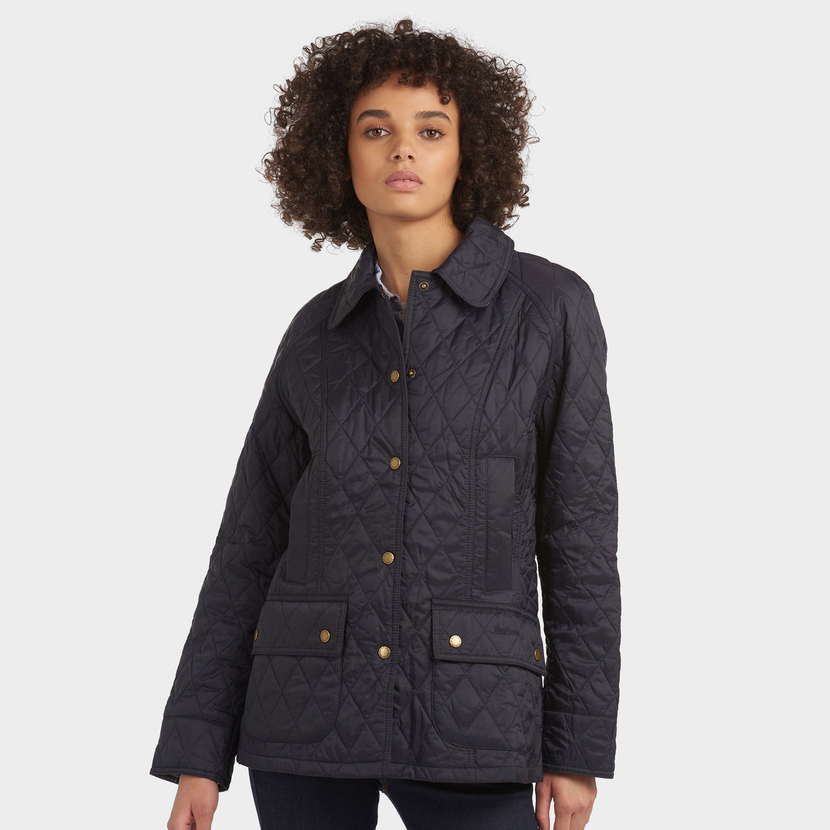 Womens Summer Beadnell Quilted Jacket Navy