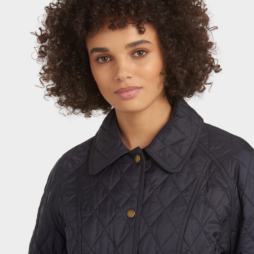 Womens Summer Beadnell Quilted Jacket Navy