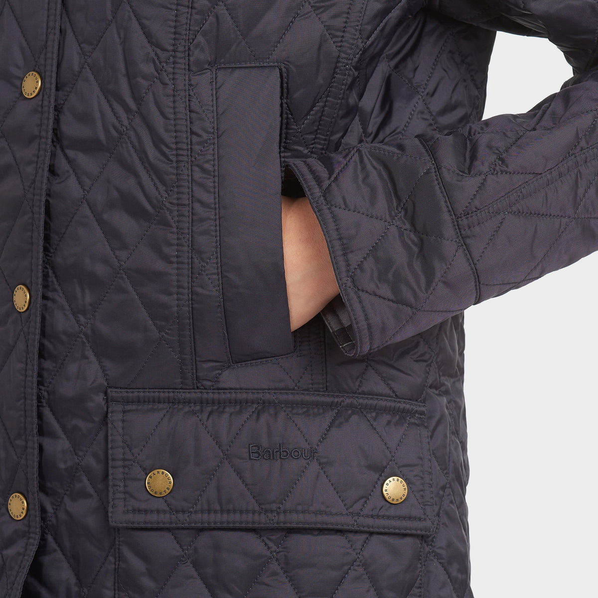 Womens Summer Beadnell Quilted Jacket Navy