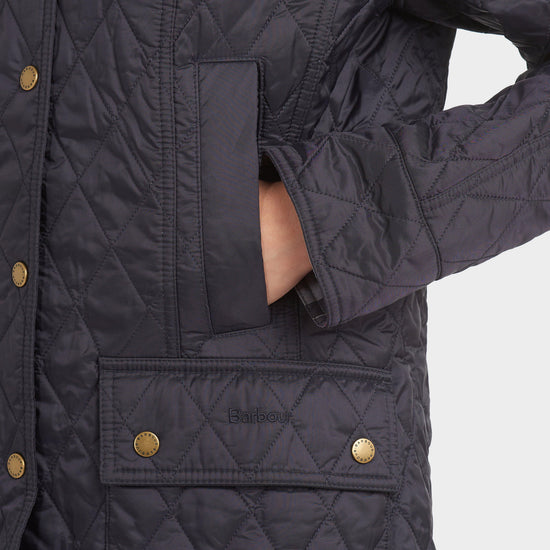 Womens Summer Beadnell Quilted Jacket Navy