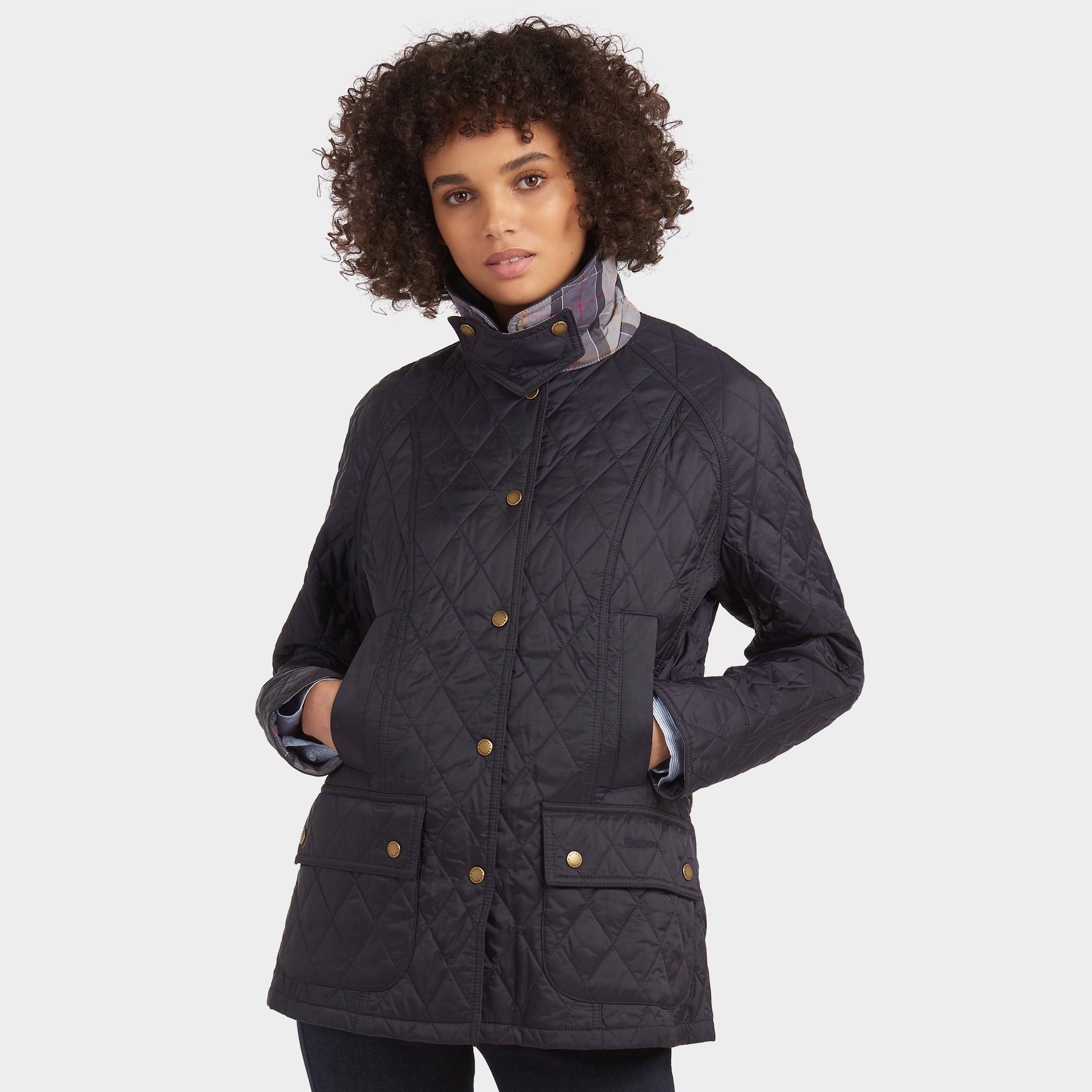Womens Summer Beadnell Quilted Jacket Navy