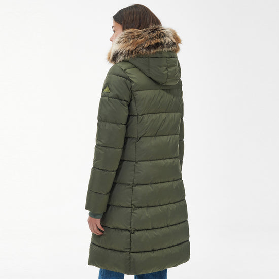 Womens Rosoman Quilted Jacket Deep Olive