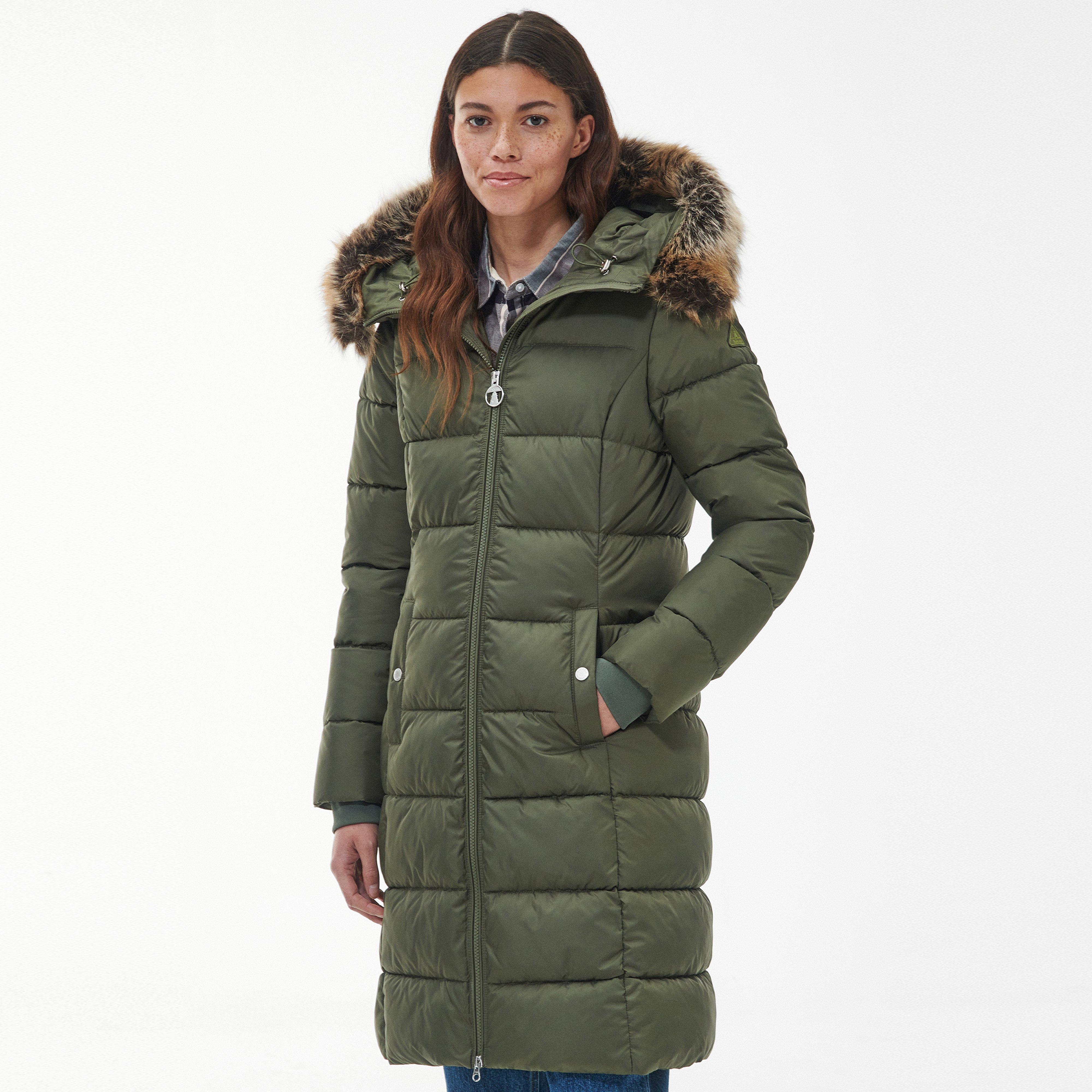 Womens Rosoman Quilted Jacket Deep Olive