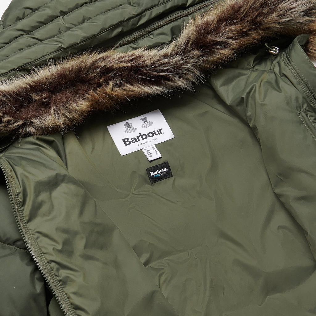 Womens Rosoman Quilted Jacket Deep Olive