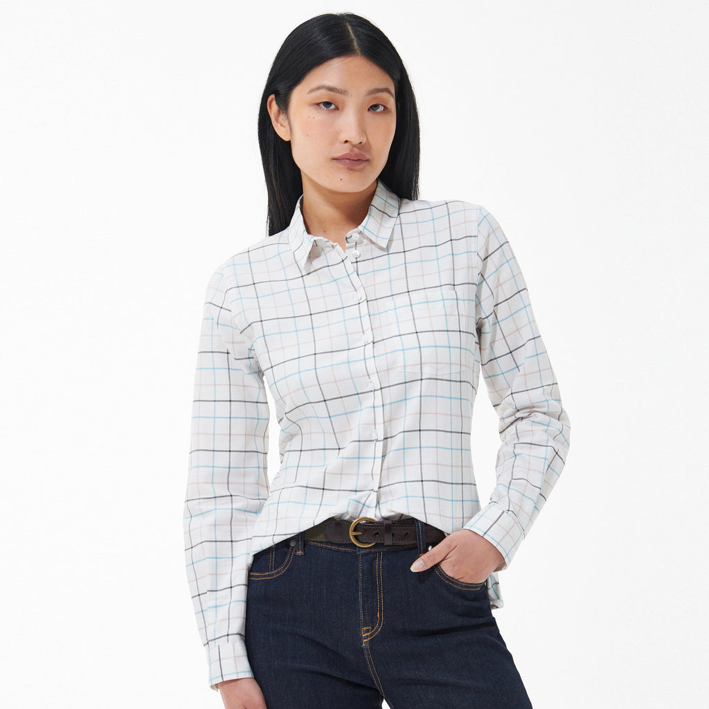 Womens Triplebar Shirt Cloud/Olive