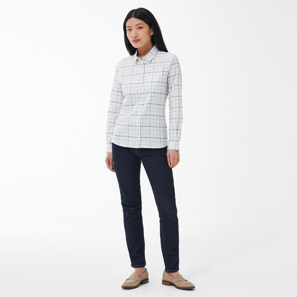 Womens Triplebar Shirt Cloud/Olive