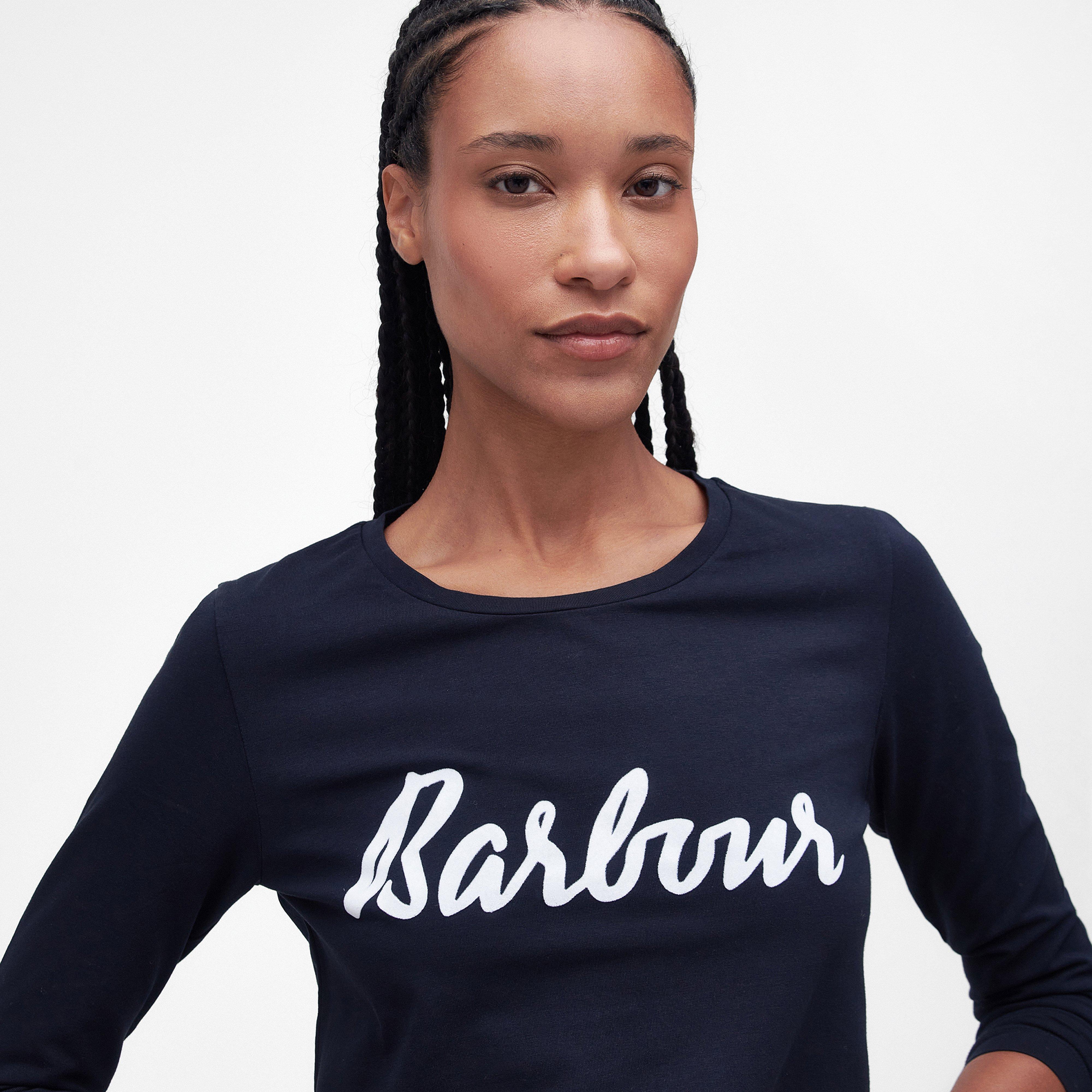 Womens Otterburn Long-Sleeve T-Shirt Navy/White