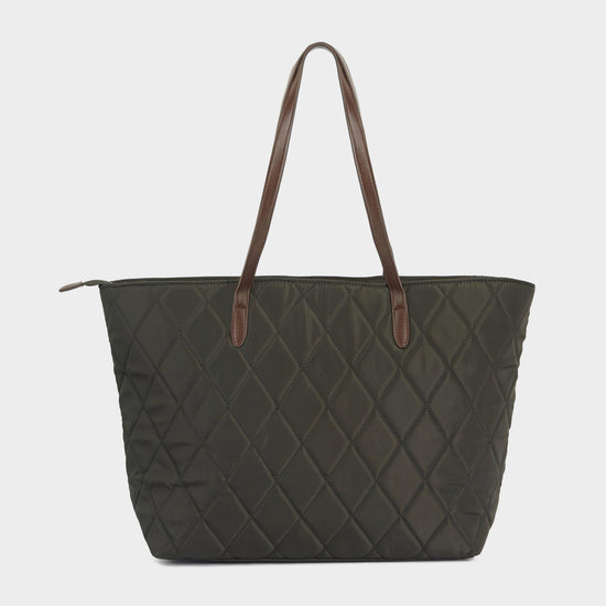 Quilted Tote Bag Olive