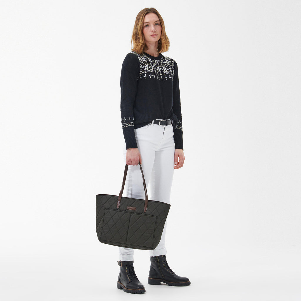 Quilted Tote Bag Olive