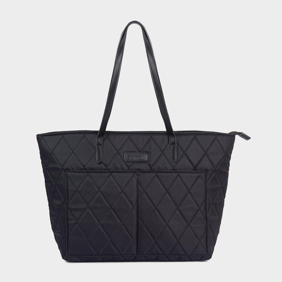 Quilted Tote Bag Black