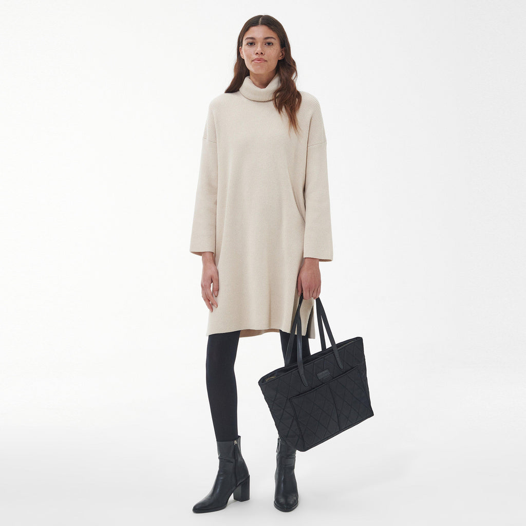 Quilted Tote Bag Black