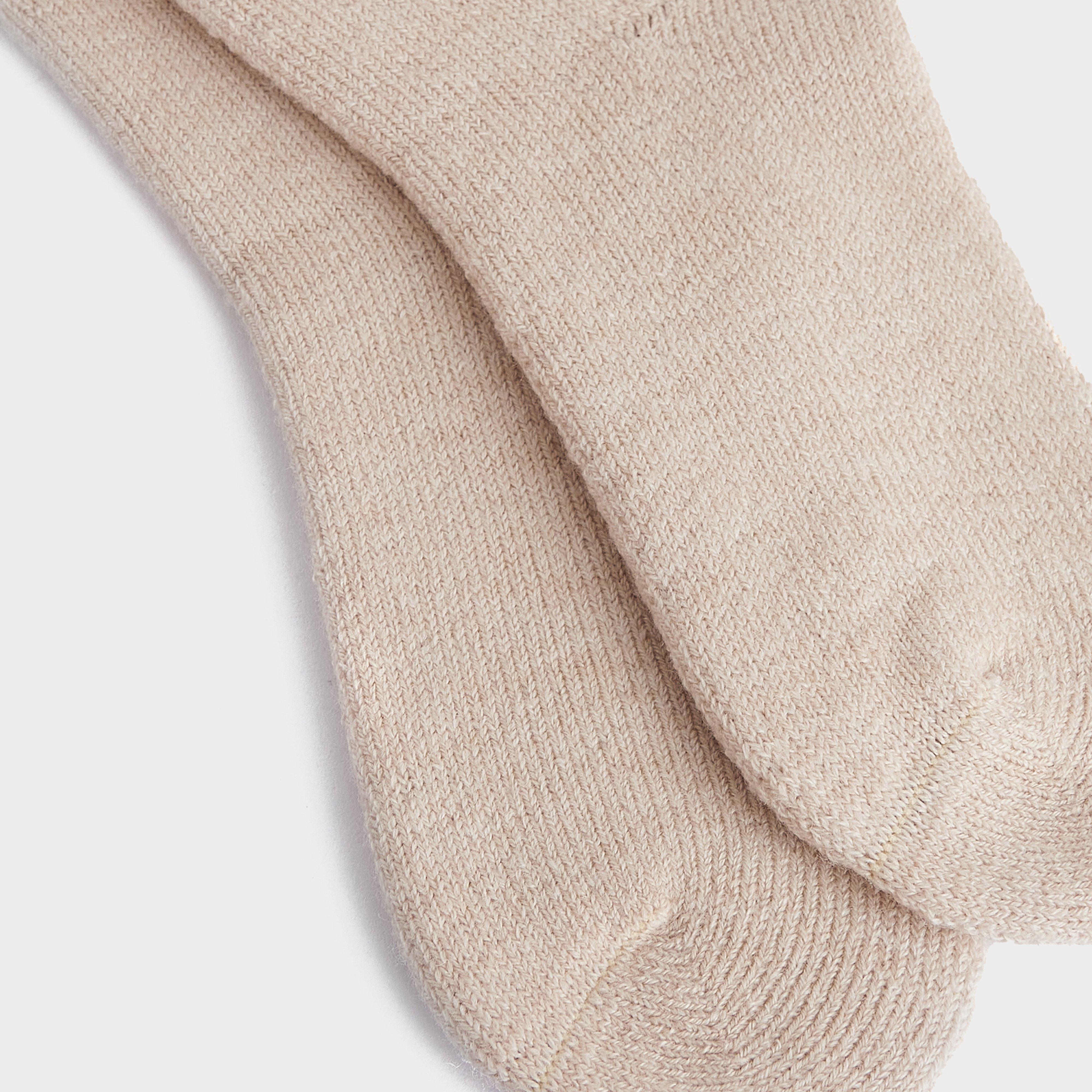 Womens Knee Length Wellington Socks Sand Beige