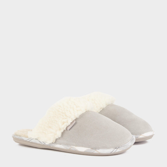 Womens Lydia Mule Slippers Grey