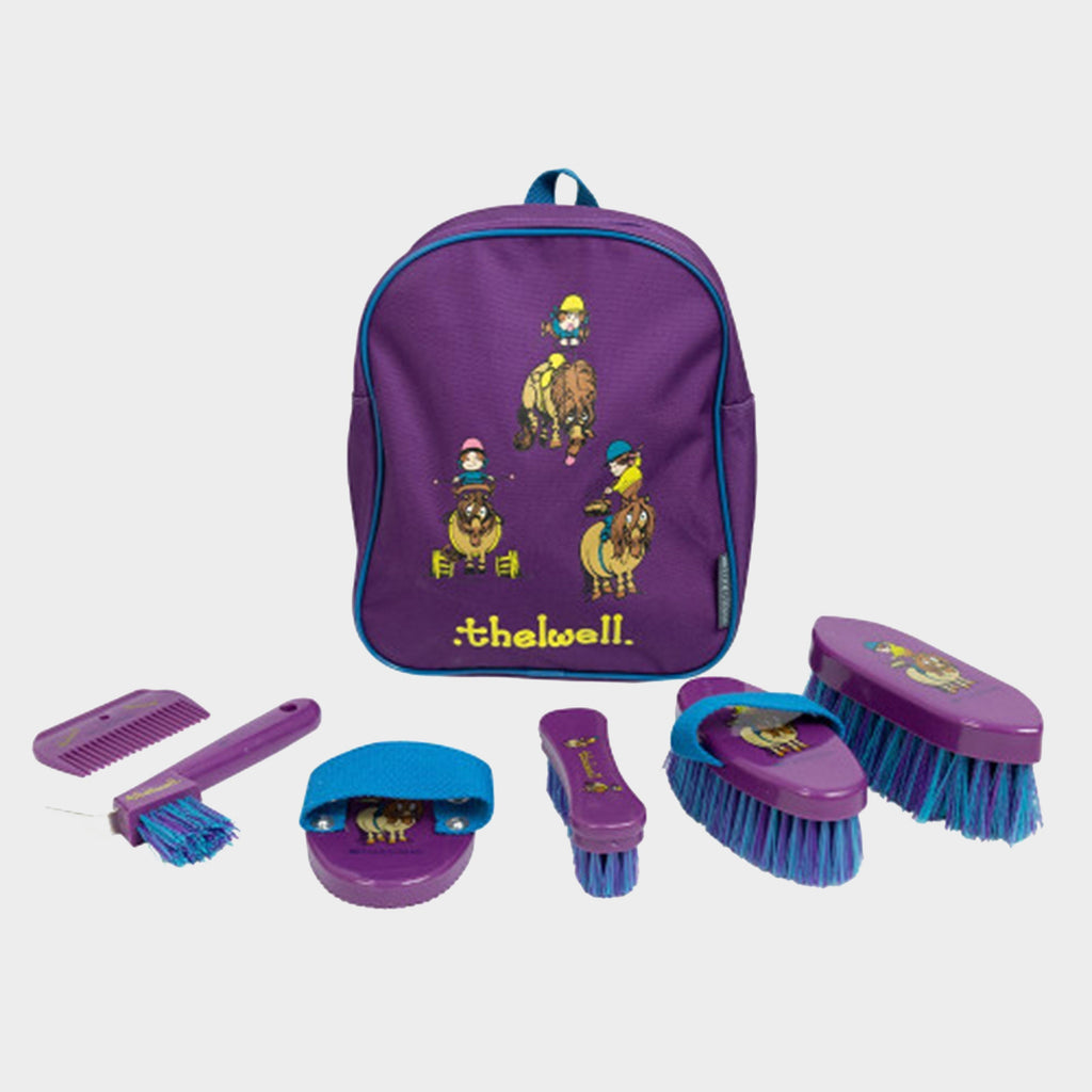 Thelwell Collection Pony Friends Complete Grooming Kit Rucksack Purple Blue