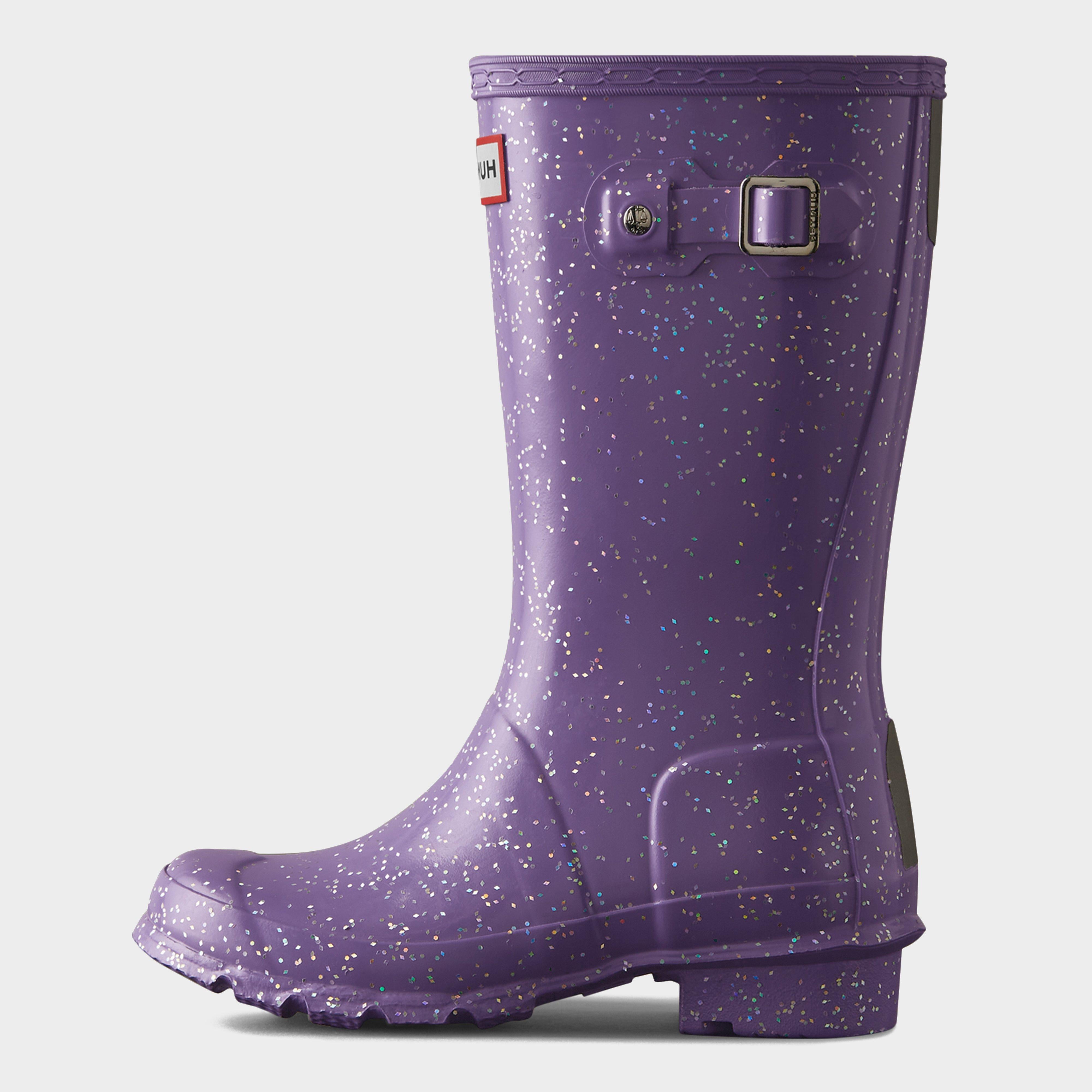 Kids Original Starcloud Glitter Wellington Boots Purple