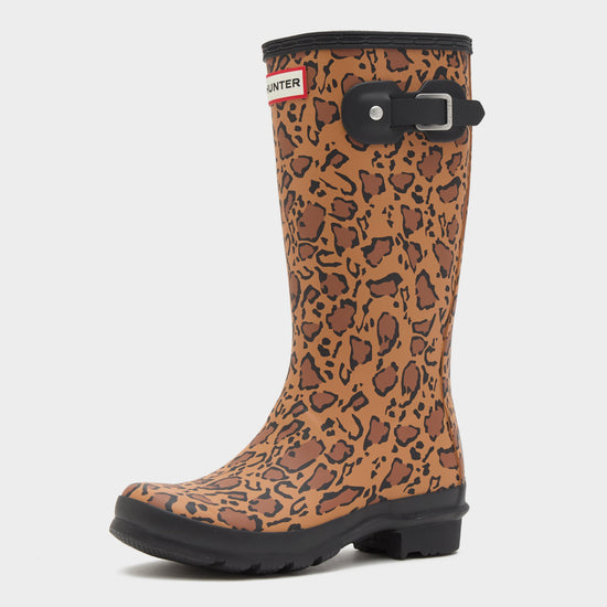 Kids Big Kids Original Leopard Print Wellington Boots Brown