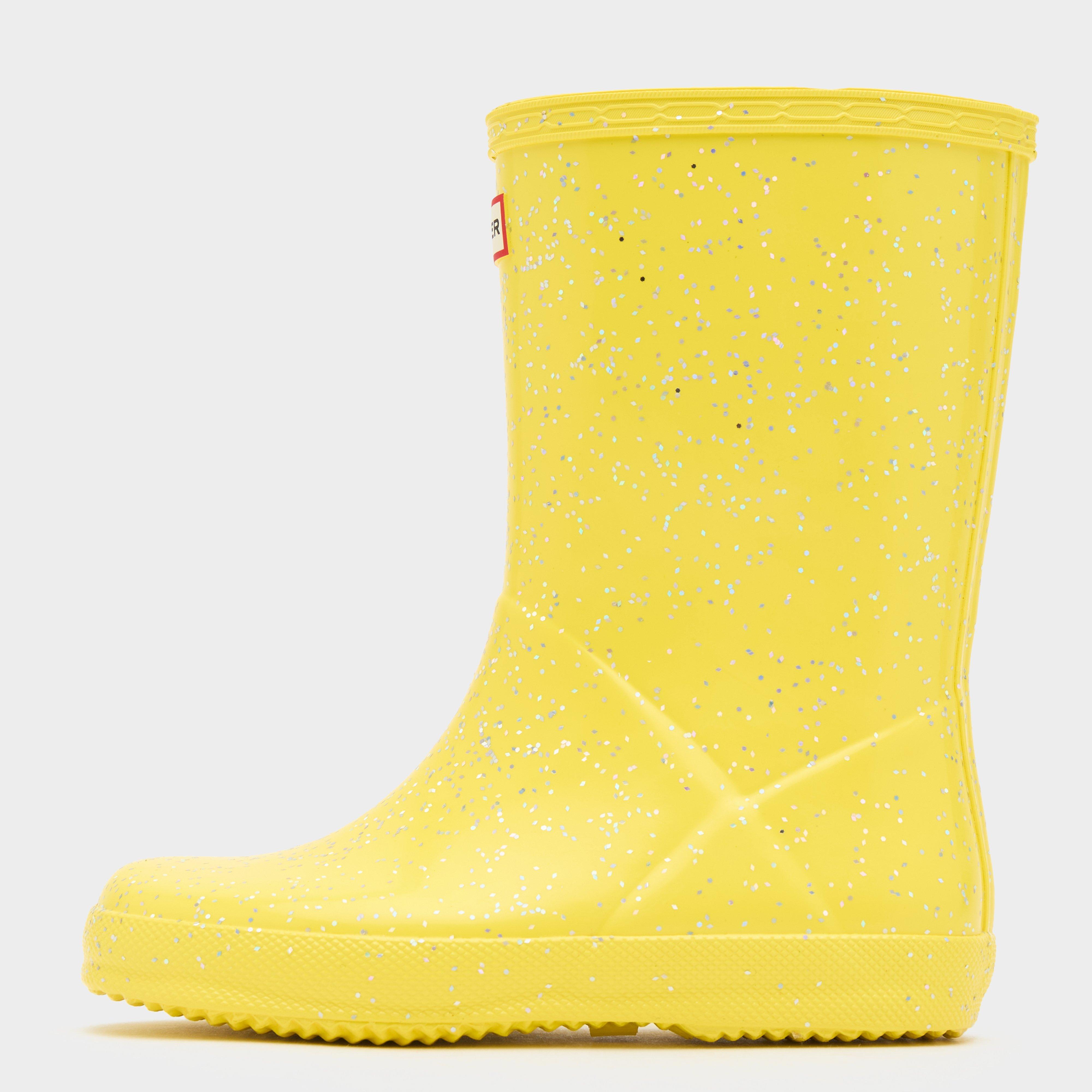Kids Original First Giant Glitter Wellington Boots Yellow