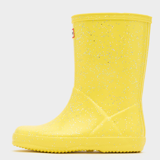 Kids Original First Giant Glitter Wellington Boots Yellow