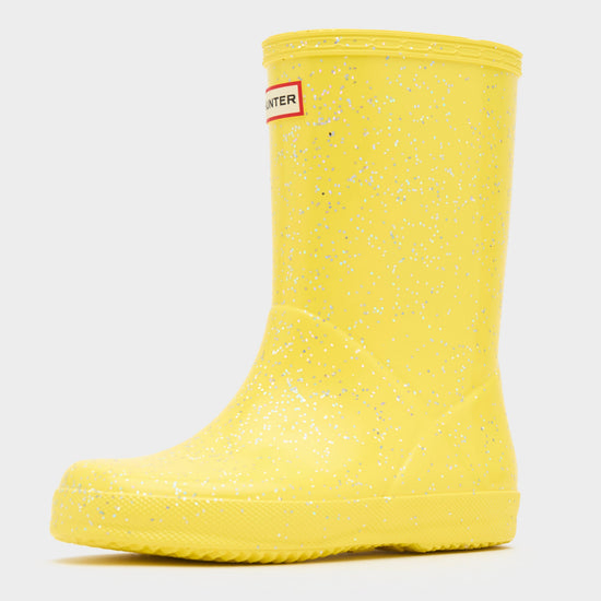 Kids Original First Giant Glitter Wellington Boots Yellow