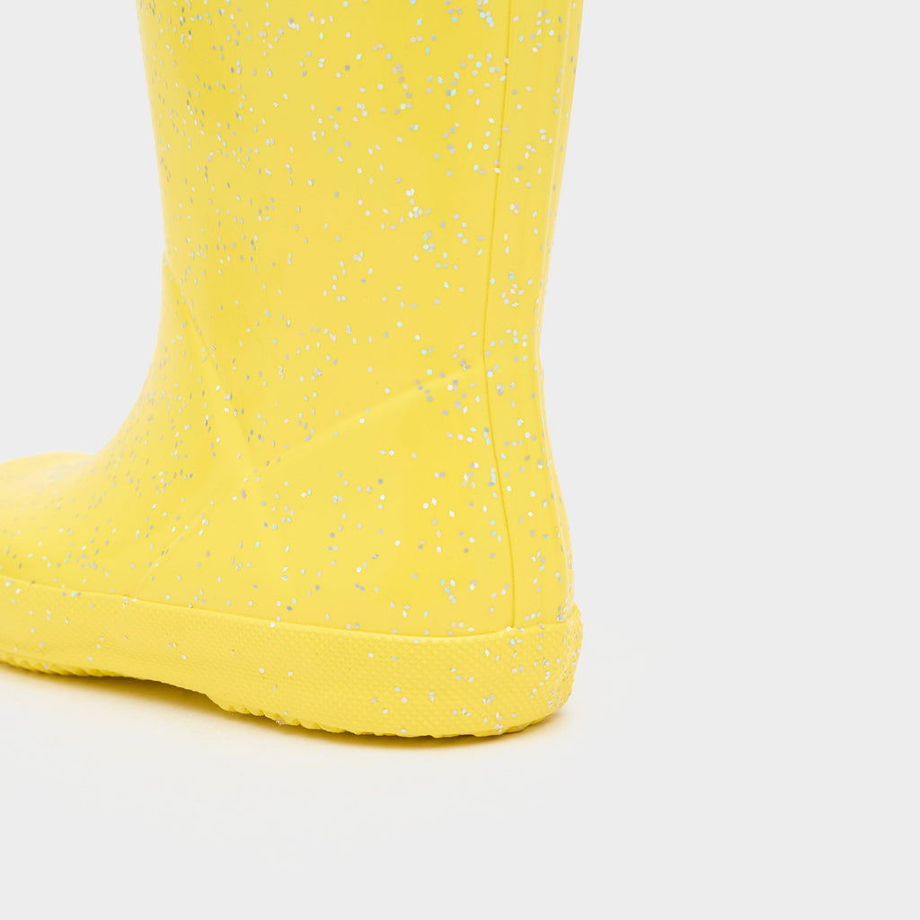Kids Original First Giant Glitter Wellington Boots Yellow