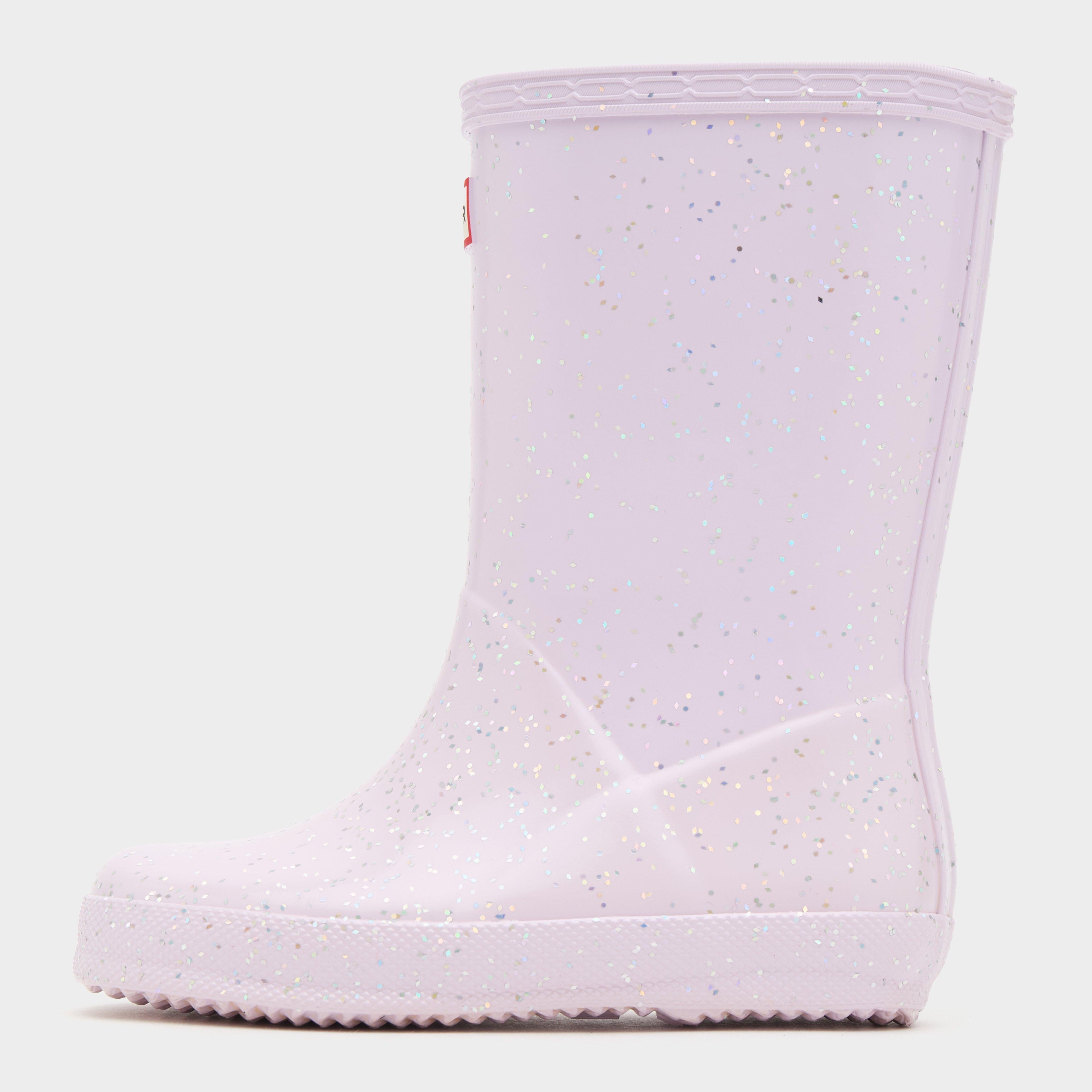 Kids Original First Giant Glitter Wellington Boots Tempered Mauve