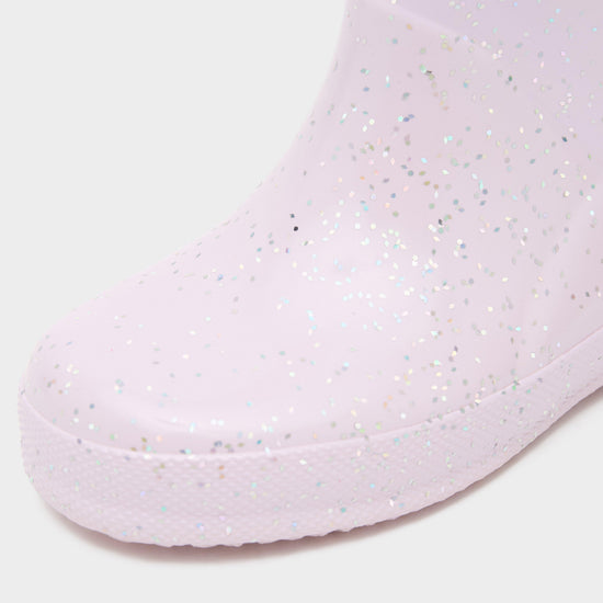Kids Original First Giant Glitter Wellington Boots Tempered Mauve