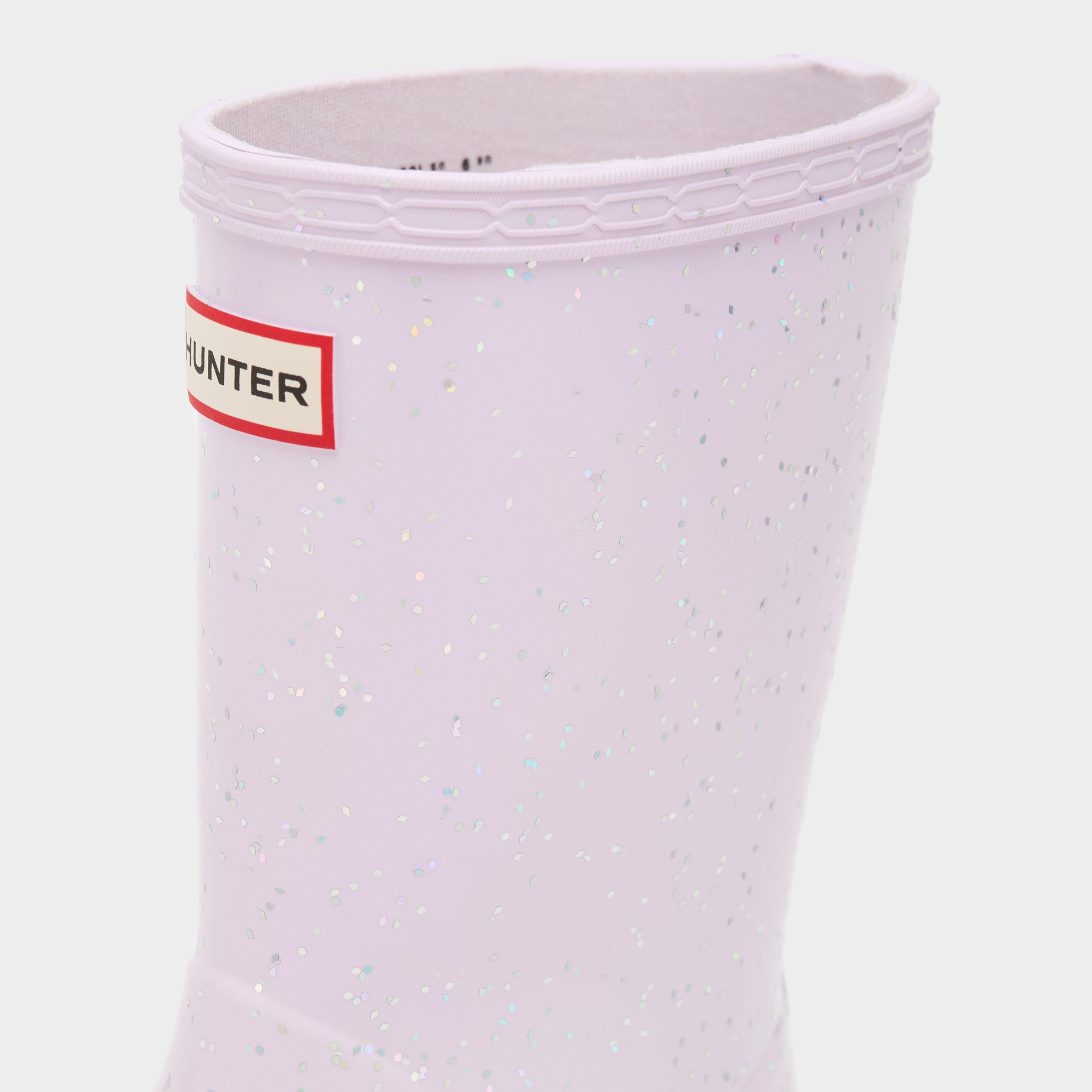 Kids Original First Giant Glitter Wellington Boots Tempered Mauve