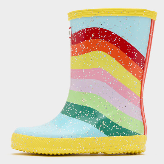 Original First Glitter Wellington Boots Rainbow
