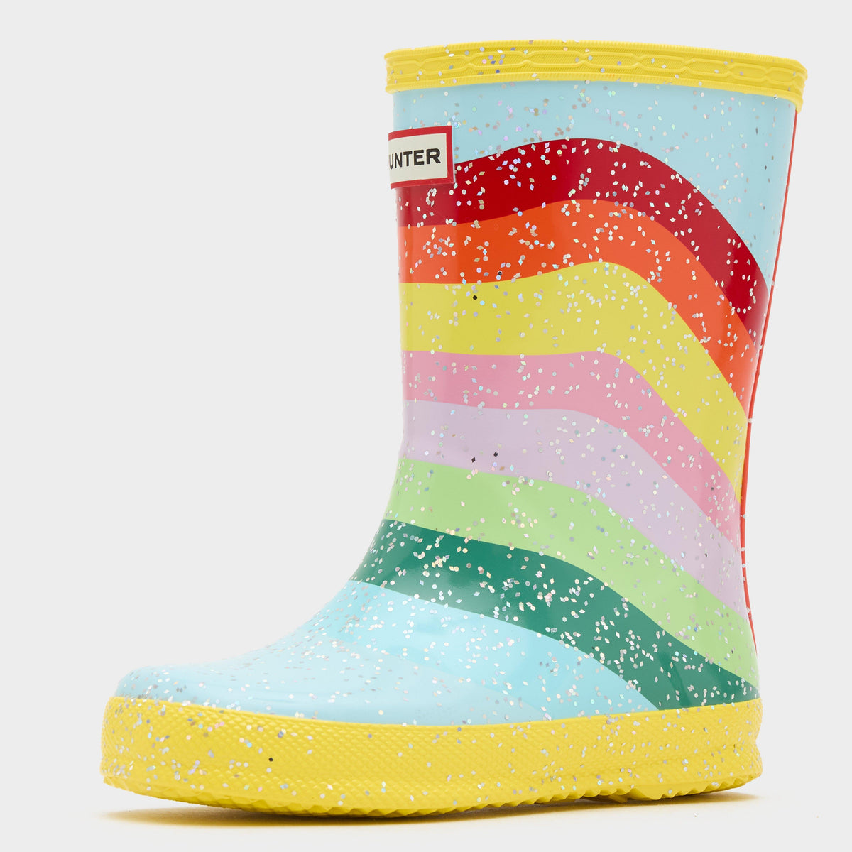 Original First Glitter Wellington Boots Rainbow