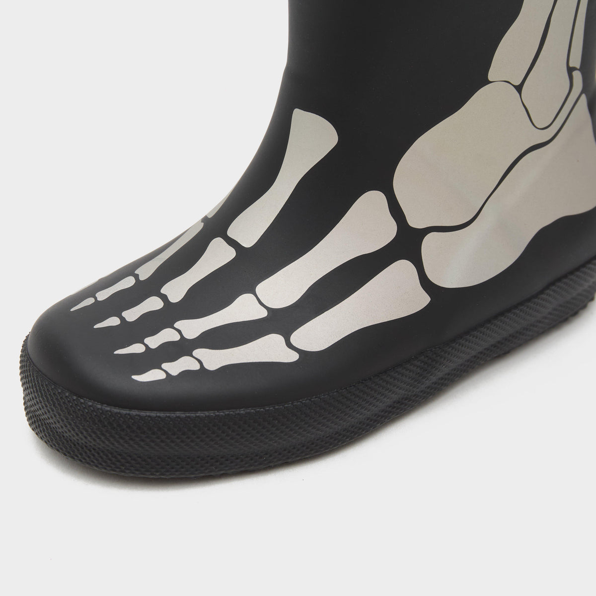 Kids First Classic Reflective Skeleton Wellington Boots Black