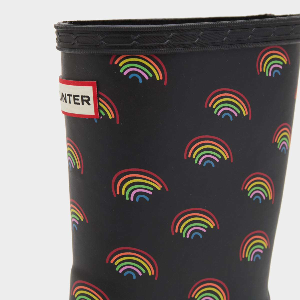 Kids Original First Rainbow Print Wellington Boots Black
