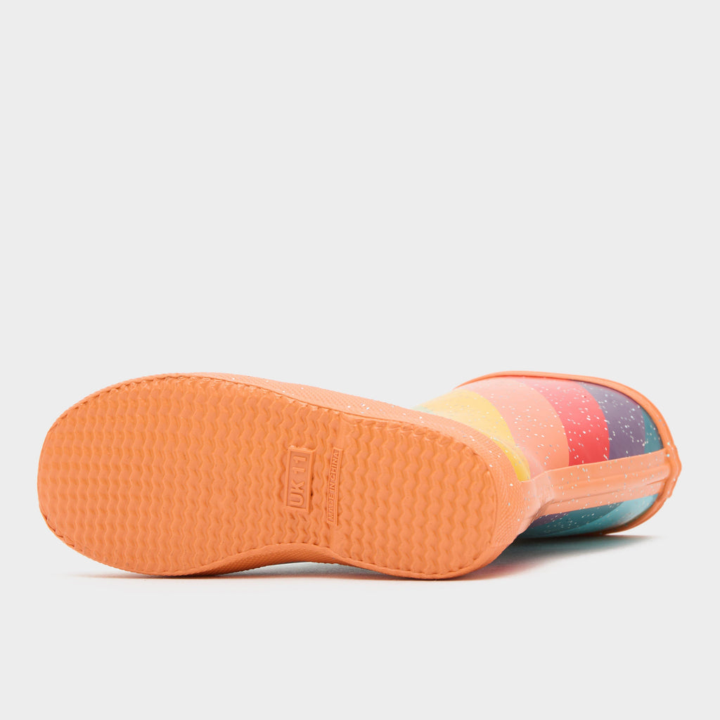 Kids First Classic Rainbow Wellington Boots Rainbow Stripe