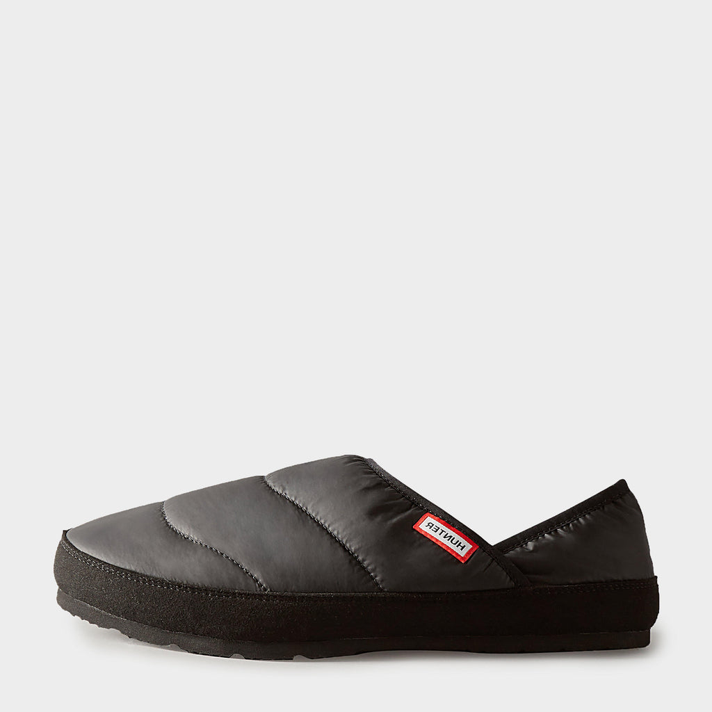 Mens Puffer Slippers Black
