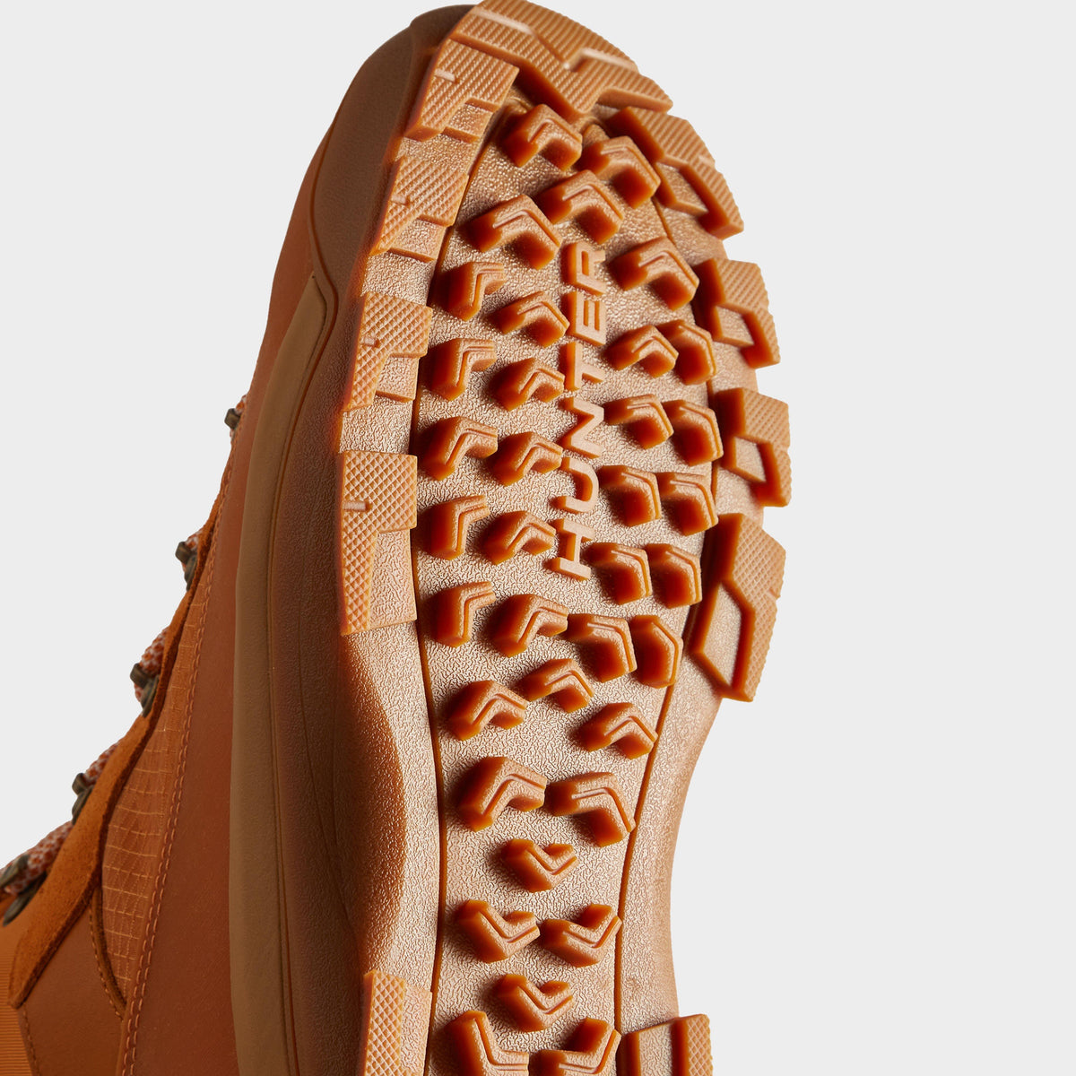 Mens Urban Explorer Leather Lace-Up Commando Boots Orange