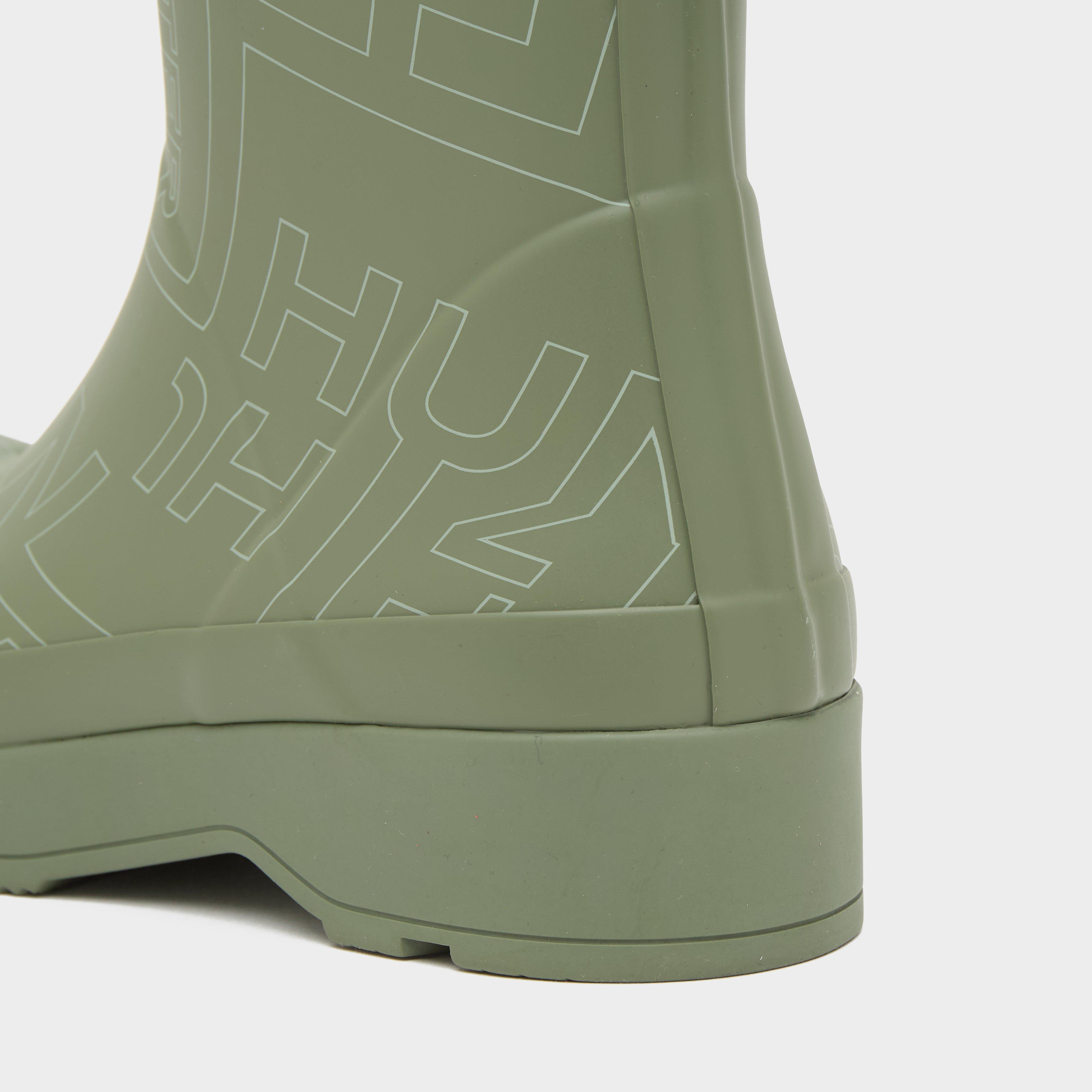 Mens Play Short Neoprene Wellington Boots Green