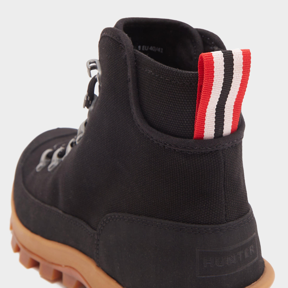 Mens Canvas Desert Commando Boots Black