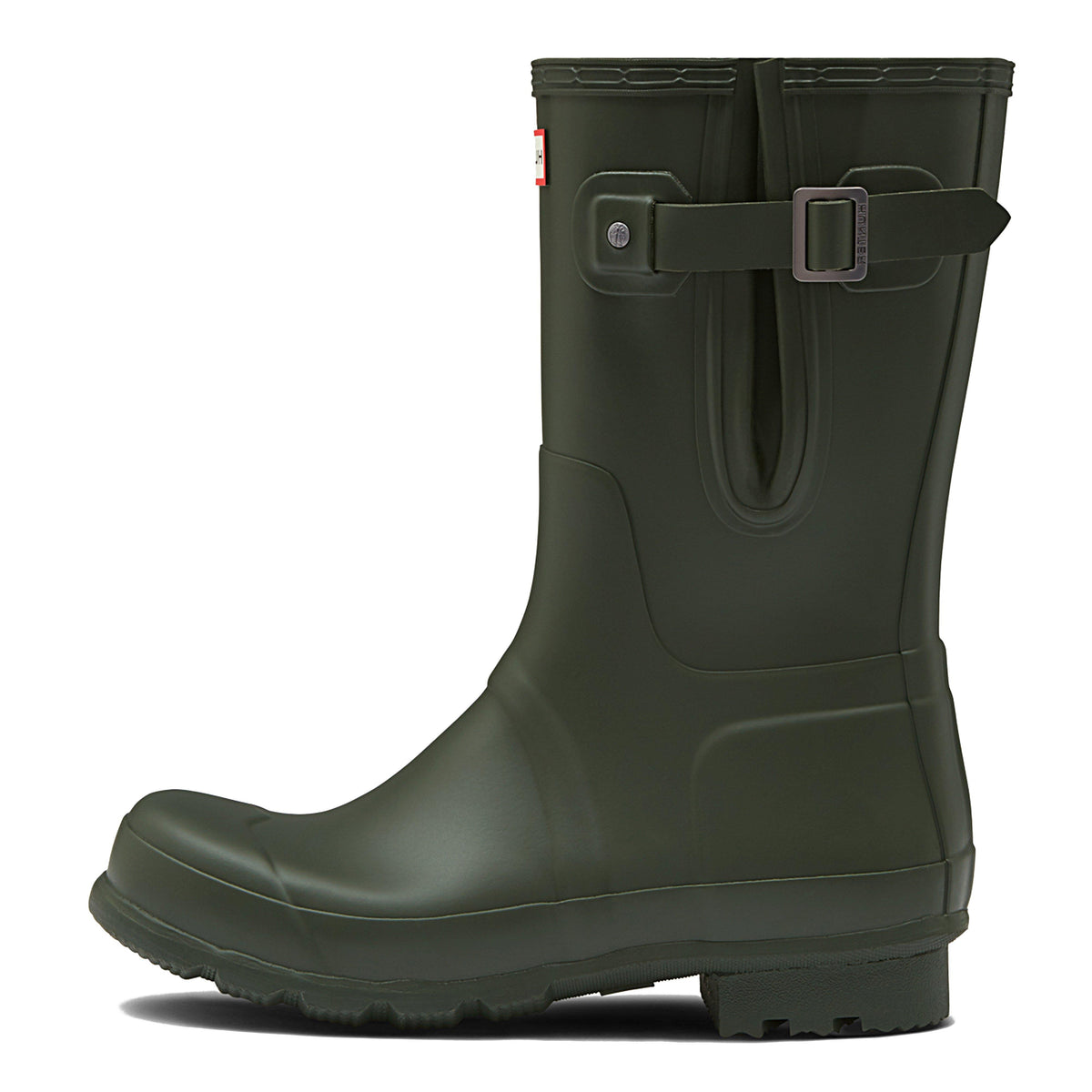 Mens Original Short Side Adjust Wellington Boots Dark Olive