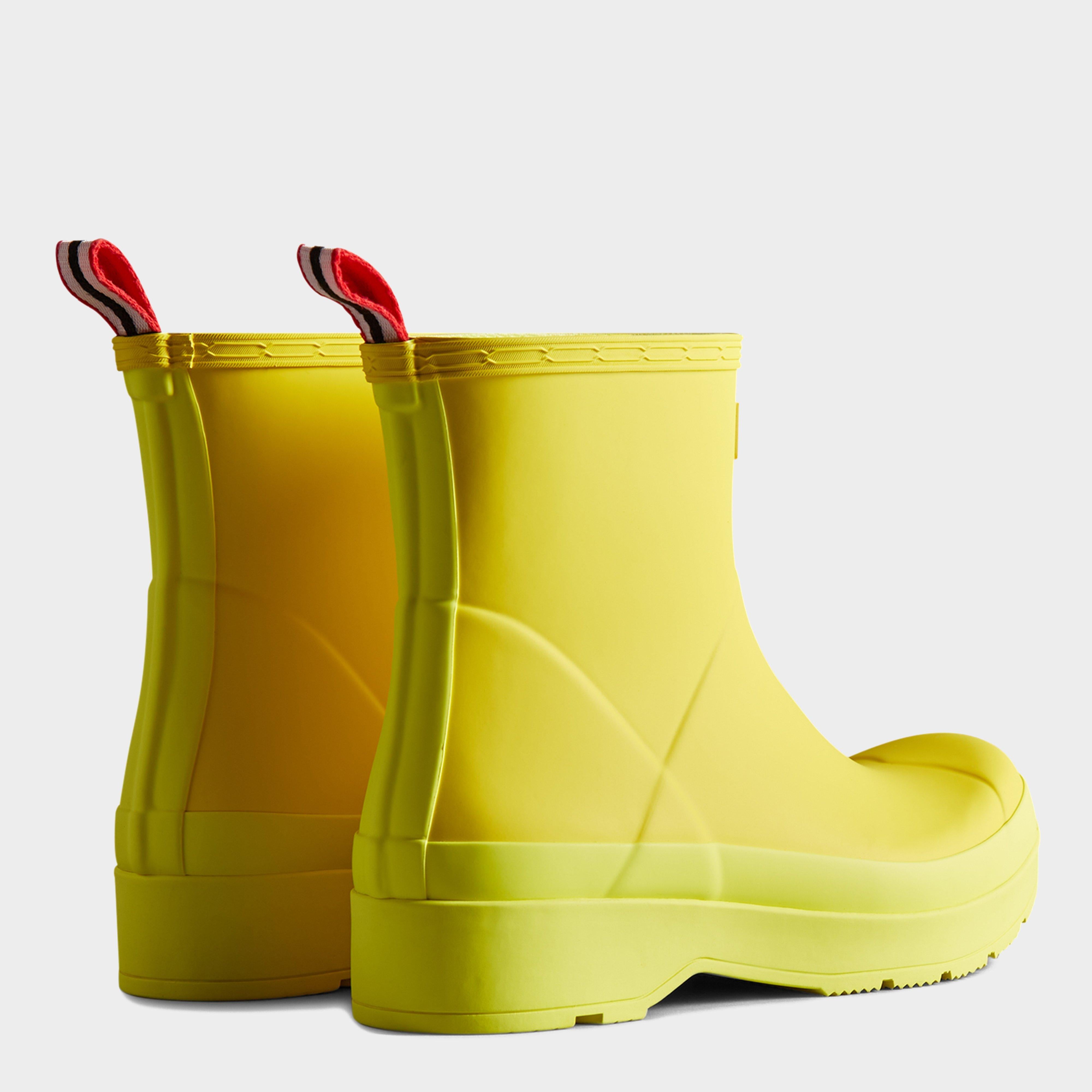 Mens Play Short Wellington Boots Yellow
