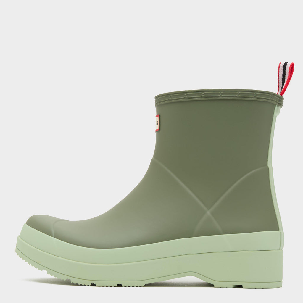 Mens Play Short Wellington Boots Green