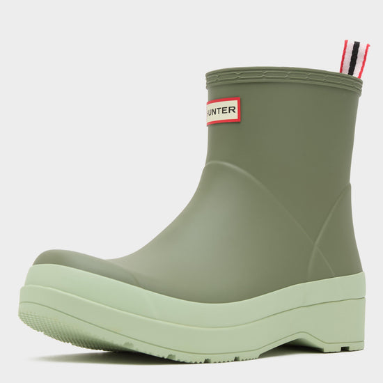 Mens Play Short Wellington Boots Green