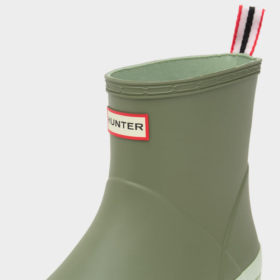 Mens Play Short Wellington Boots Green