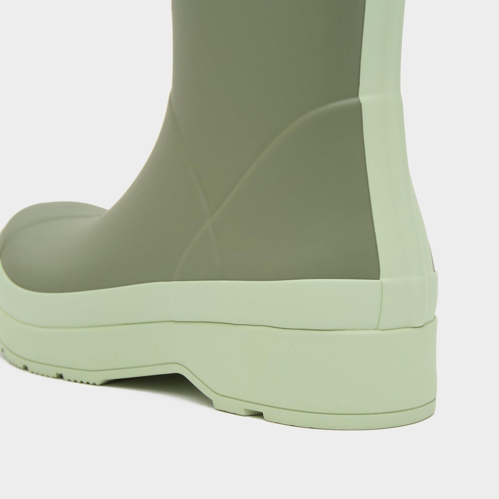 Mens Play Short Wellington Boots Green