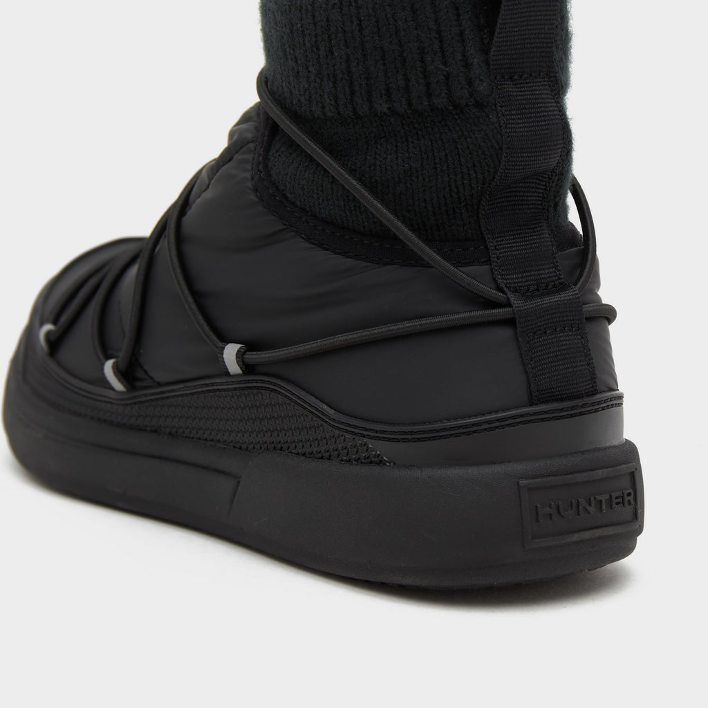 Mens In/Out Puffer Lace Up Boots Black