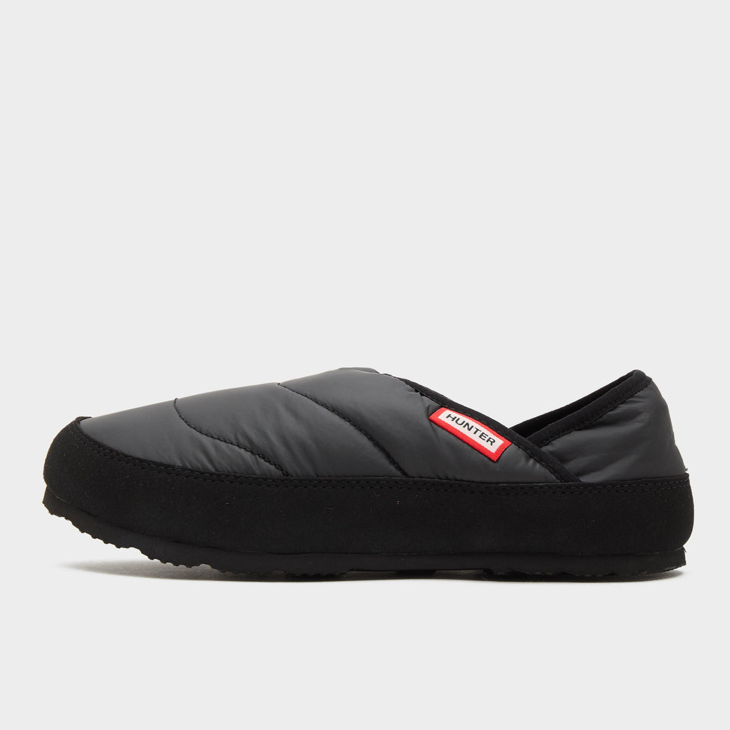 Womens Puffer Slippers Black