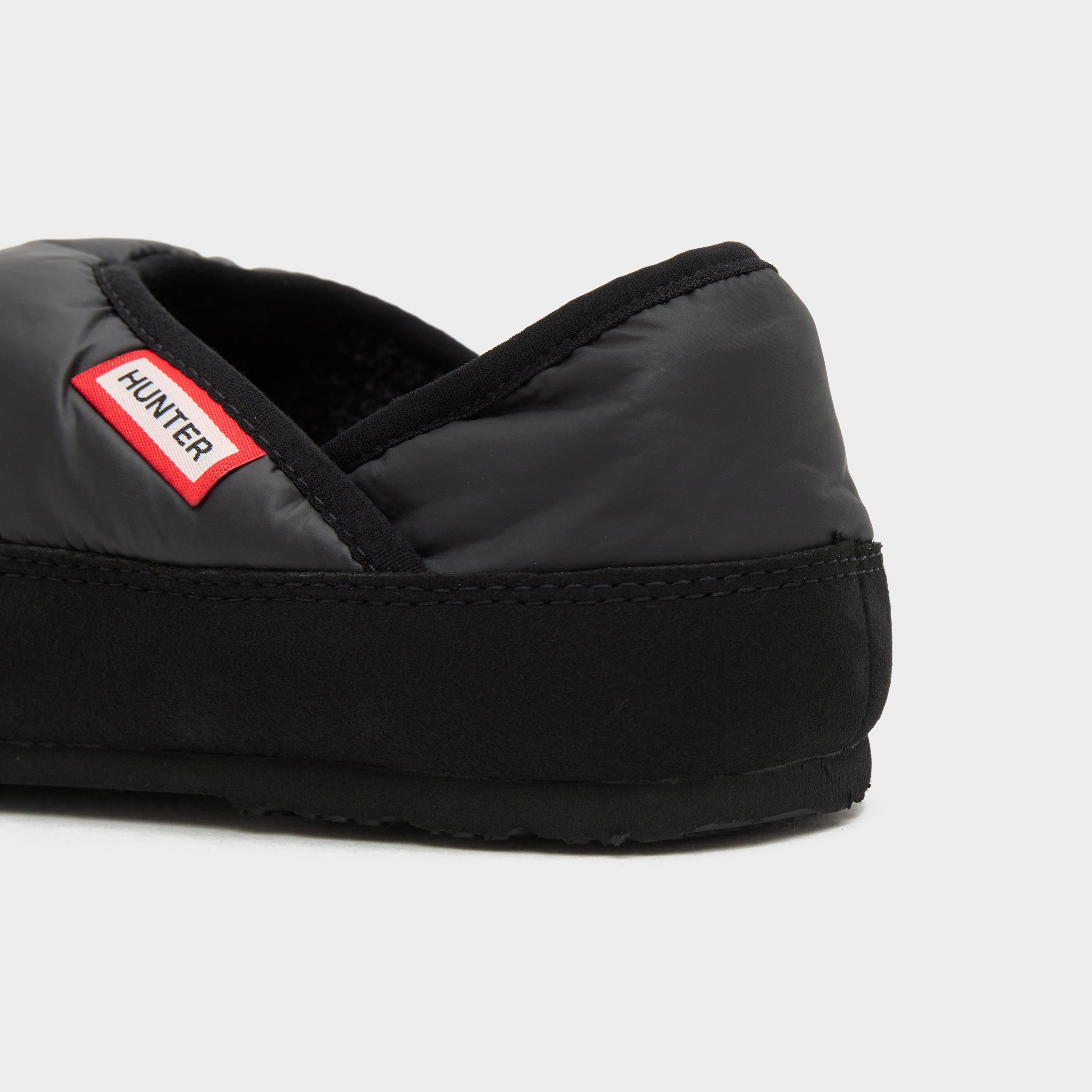 Womens Puffer Slippers Black